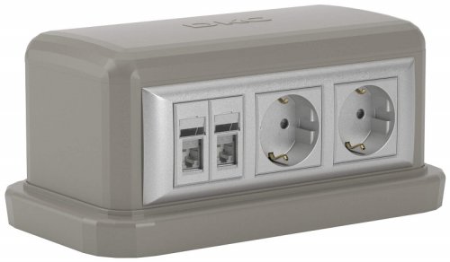 Башенка напольная DKC In-liner Front Viva 12 мод. серый фото Башенка напольная DKC In-liner Front Viva 12 мод. серый картинка